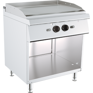 PLAQUE DE CUISSON DOUBLE GAZ SUR ARMOIRE - RAINUREE CHROMEE