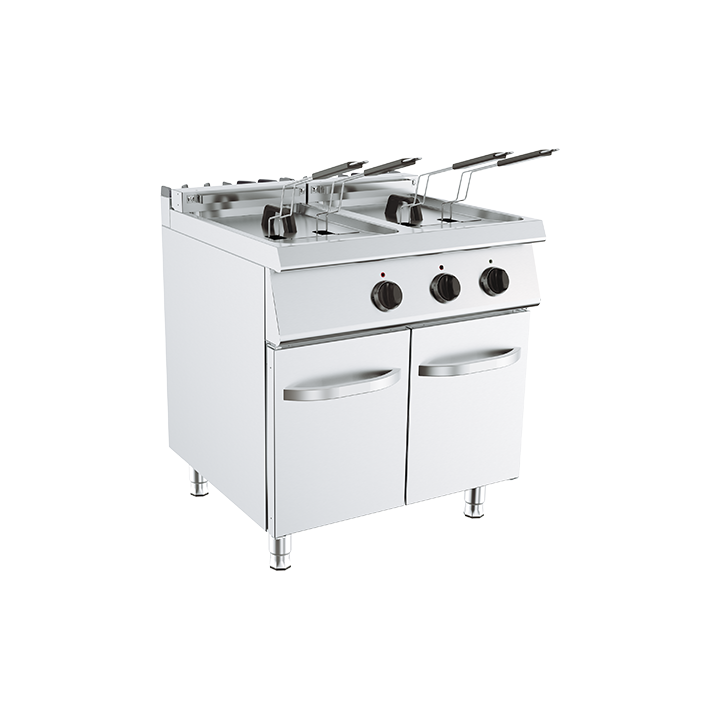 ELECTRISCHE FRITEUSE OP KAST - 2 X 18 L