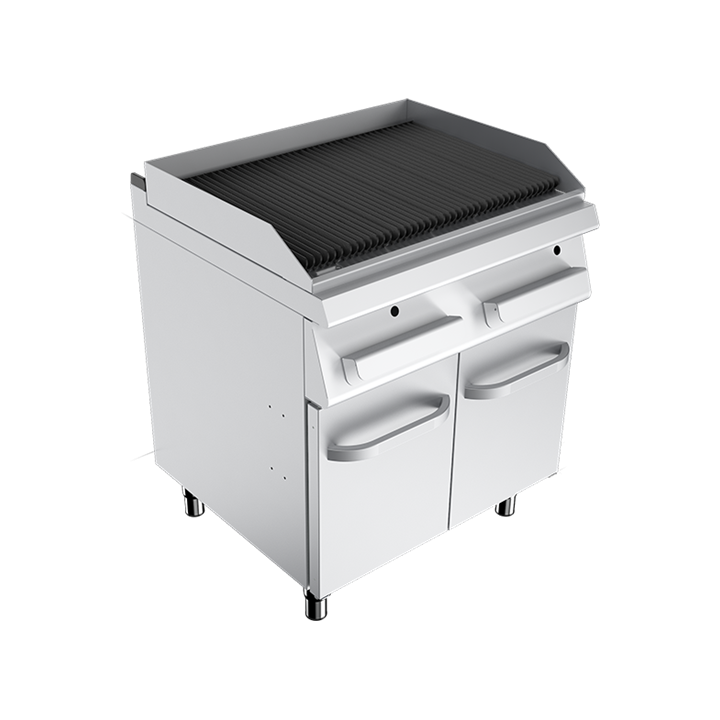 DUBBELE GAS WATERGRILL OP KAST