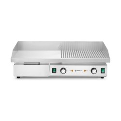 Grill, moitié lisse, moitié rainurée