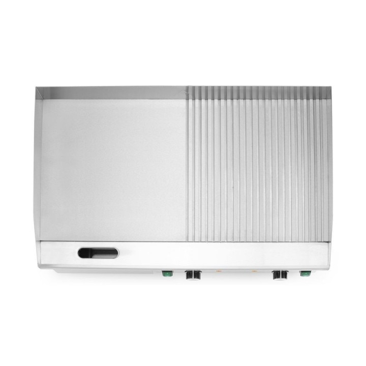 Grill, moitié lisse, moitié rainurée