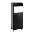 POUBELLE EN BOIS POUR RESTAURATION RAPIDE 80 L - WENGE UI9-JACKY-WENGE