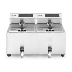Friteuse Profi Line avec robinet de vidange numérique - 2 x 8 l