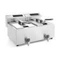 Friteuse Profi Line avec robinet de vidange numérique - 2 x 8 l