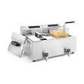 Friteuse Profi Line avec robinet de vidange numérique - 2 x 8 l