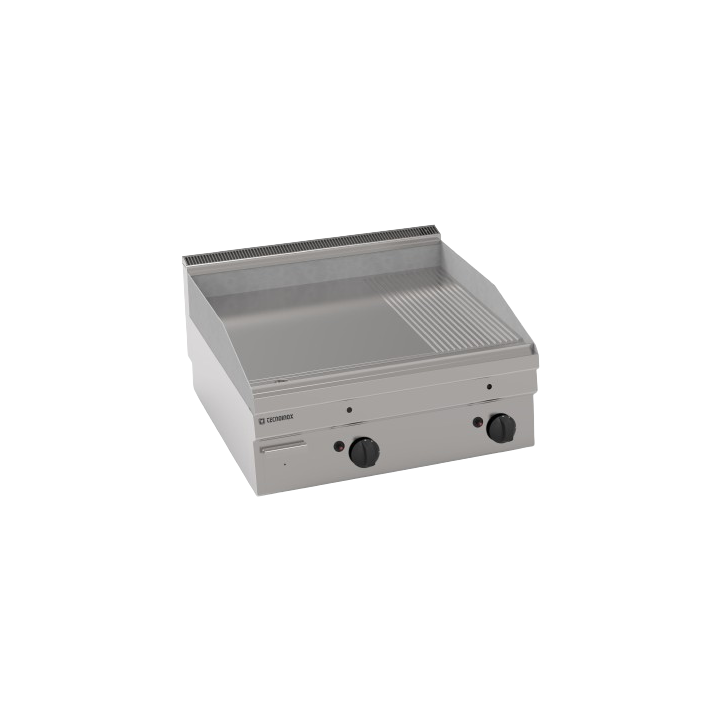 DUBBELE TOP FRY-TOP GAS, 2/3 VLAK - 1/3 GERIBD EGFT865LR TECNOINOX