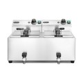 Friteuse Profi Line avec robinet de vidange - 2 x 8 l