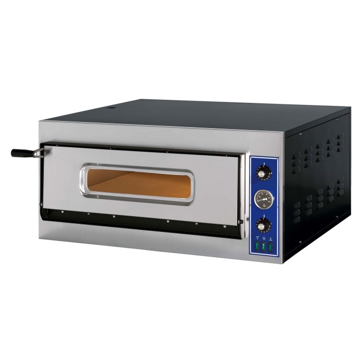PROFESSIONELE ELECTRISCHE PIZZA OVEN, 1 X 4 PIZZA Ø 300 MM, MECHANISCHE BEDIENING, TRIFASE VE04START GGF