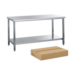 TABLE DE TRAVAIL INOX DEMONTABLE, AVEC SOUTABLETTE, L 600 MM JT1KIT-06070 FORCAR