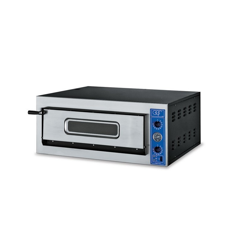 FOUR A PIZZA ELECTRIQUE PROFESSIONNEL, 1 X 4 PIZZA Ø 360 MM, CHAMBRE ENTIEREMENT EN PIERRES REFRACTAIRES, COMMANDES MECANIQUE...