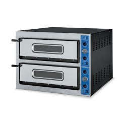 FOUR A PIZZA ELECTRIQUE PROFESSIONNEL, 2 X 6 PIZZA Ø 360 MM, CHAMBRE ENTIEREMENT EN PIERRES REFRACTAIRES, COMMANDES MECANIQUE...