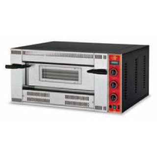 PROFESSIONELE PIZZA OVEN OP GAS, 1 X 4 PIZZA Ø 350 MM, MECHANISCHE BEDIENING VGA4-35 GGF
