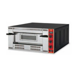 FOUR A PIZZA PROFESSIONNEL AU GAZ, 1 X 6 PIZZA Ø 300 MM, COMMANDES MECANIQUES VGA6-30 GGF