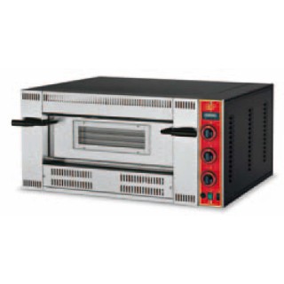 PROFESSIONELE PIZZA OVEN OP GAS, 1 X 4 PIZZA Ø 300 MM, MECHANISCHE BEDIENING VGA4-30 GGF