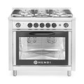 Cuisinière à gaz - 5 feux avec four électrique