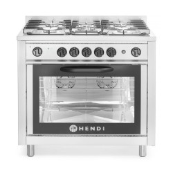 Cuisinière à gaz - 5 feux avec four électrique