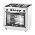 Cuisinière à gaz - 5 feux avec four électrique