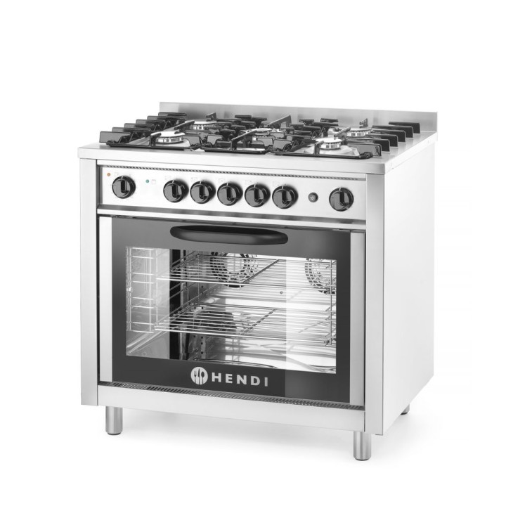 Cuisinière à gaz - 5 feux avec four électrique