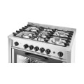 Cuisinière à gaz - 5 feux avec four électrique