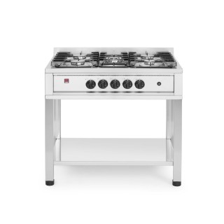 Cuisinière à gaz - 5 feux, châssis ouvert