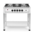 Cuisinière à gaz - 5 feux, châssis ouvert