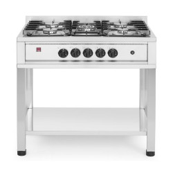 Cuisinière à gaz - 5 feux, châssis ouvert