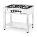 Cuisinière à gaz - 5 feux, châssis ouvert