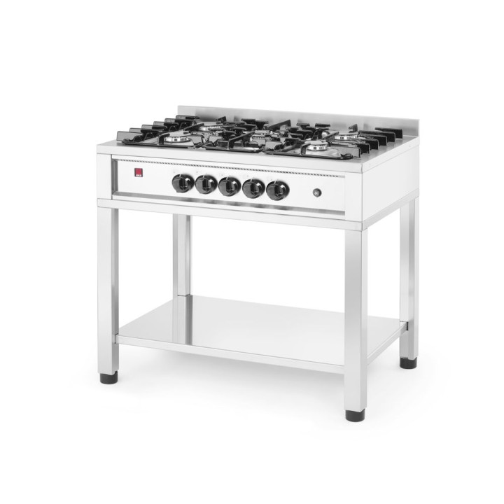 Cuisinière à gaz - 5 feux, châssis ouvert