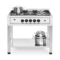 Cuisinière à gaz - 5 feux, châssis ouvert