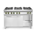 Cuisinière Kitchen Line - 6 feux avec four à convection électrique GN 1/1