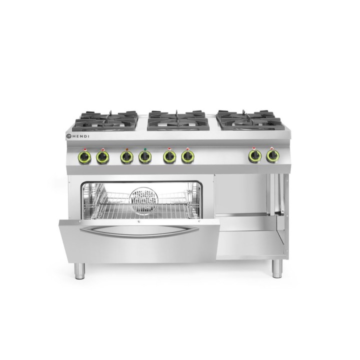 Cuisinière Kitchen Line - 6 feux avec four à convection électrique GN 1/1