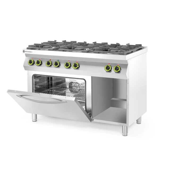 Cuisinière Kitchen Line - 6 feux avec four à convection électrique GN 1/1