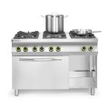 Cuisinière Kitchen Line - 6 feux avec four à convection électrique GN 1/1