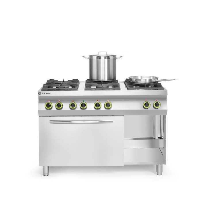 Cuisinière Kitchen Line - 6 feux avec four à convection électrique GN 1/1