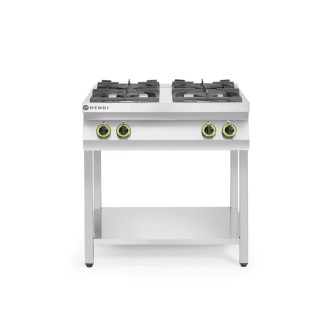 Cuisinière à gaz - 4 feux, support ouvert