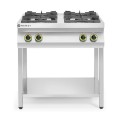 Cuisinière à gaz - 4 feux, support ouvert