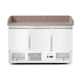 Saladette pizza 3 portes avec vitrine réfrigérée 380+40L
