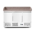 Saladette pizza 3 portes avec vitrine réfrigérée 380+40L