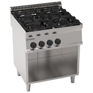 4 BRANDERS GAS OP OPEN KAST EG4SA70 TECNOINOX