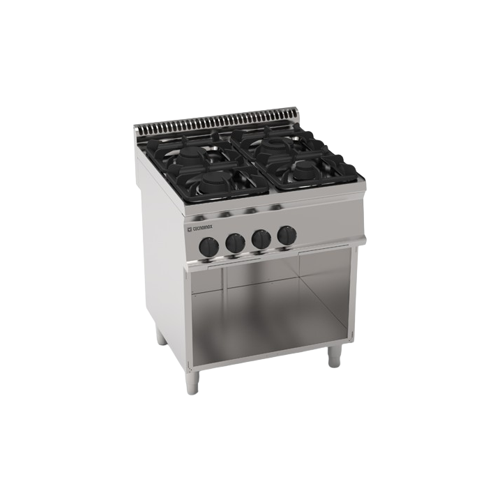 4 FEUX GAZ SUR ARMOIRE OUVERTE EG4SA70 TECNOINOX