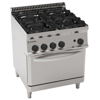 4 BRANDERS GAS OP GAS OVEN GN 2/1 EG4SF70 TECNOINOX