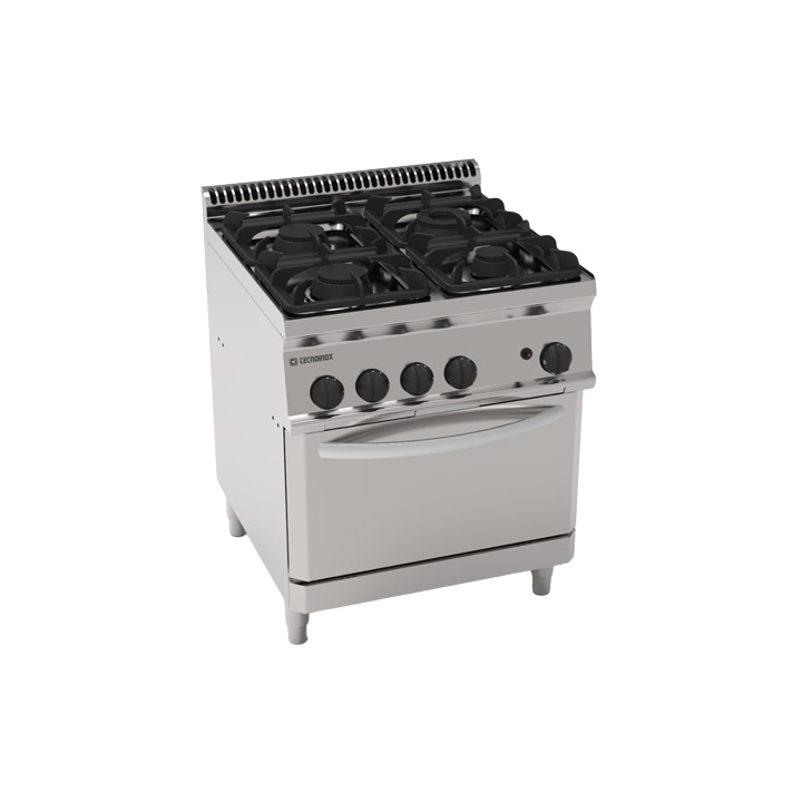 4 BRANDERS GAS OP GAS OVEN GN 2/1 EG4SF70 TECNOINOX