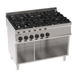 6 BRANDERS GAS OP OPEN KAST EG6SA70 TECNOINOX