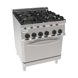 4 FEUX GAZ SUR FOUR ELECTRIQUE VENTILE GN 1/1 EG4SFE70 TECNOINOX