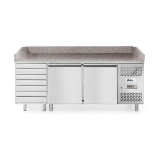 Saladette pizza avec 2 portes et 7 tiroirs 280L