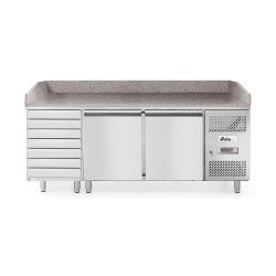 Saladette pizza avec 2 portes et 7 tiroirs 280L