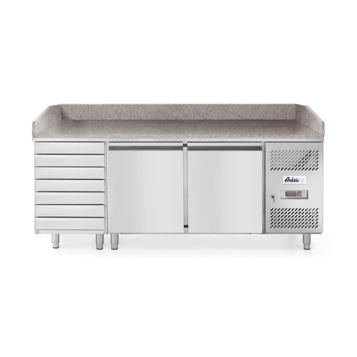 Saladette pizza avec 2 portes et 7 tiroirs 280L