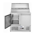 Saladette 2 portes avec vitrine réfrigérée GN surélevée 300L