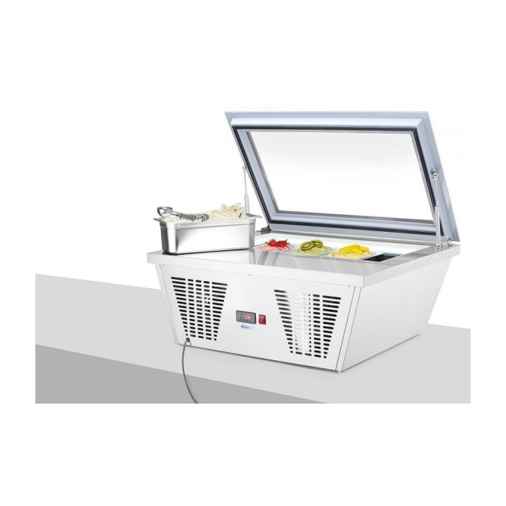Vitrine réfrigérée négatif pour crème glacée