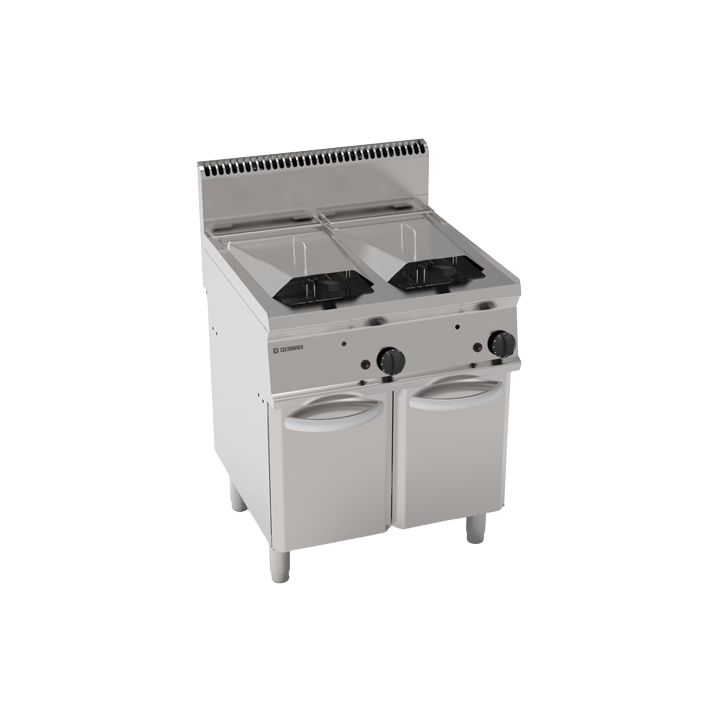 FRITEUSE GAS 2 x 14 L OP GESLOTEN KAST EGF870 TECNOINOX